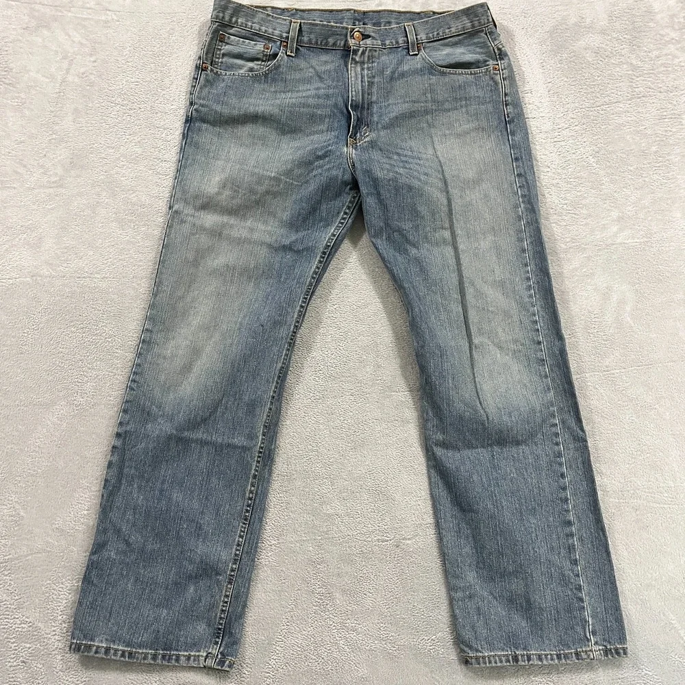 Levis 569 Jeans Mens 40x32.5* Blue Loose Straight Denim Western Retro Fade